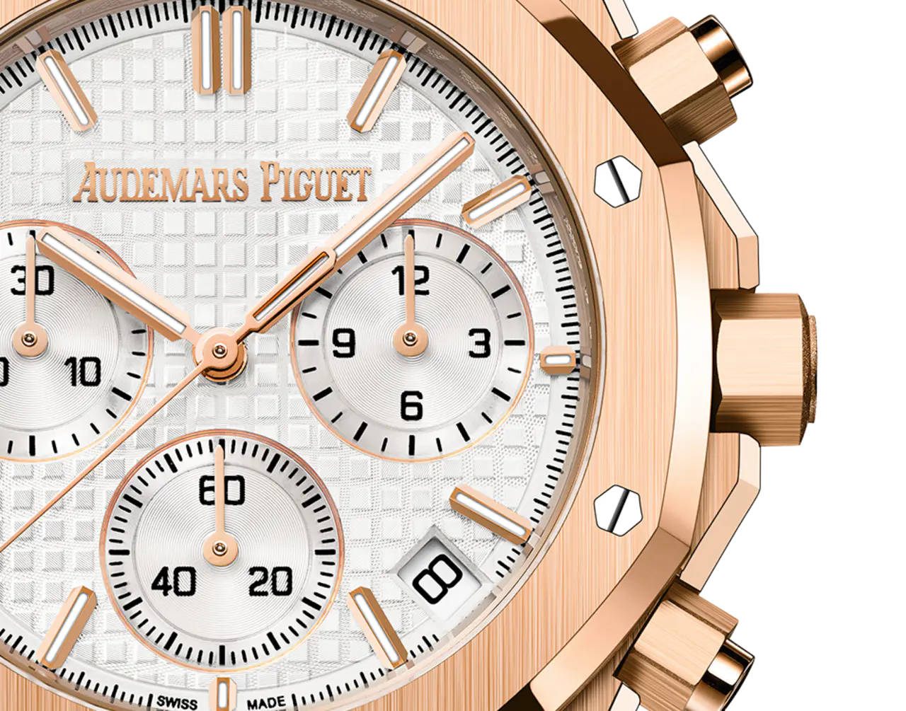 Audemars Piguet ROYAL OAK Pink Gold Silver-Toned Dial CHRONOGRAPH 41mm 26240OR.OO.1320OR.03 - Image 3