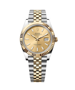 Rolex  Datejust 41mm 126333 Champagne Index Jubilee Steel and Yellow Gold Mens Watch