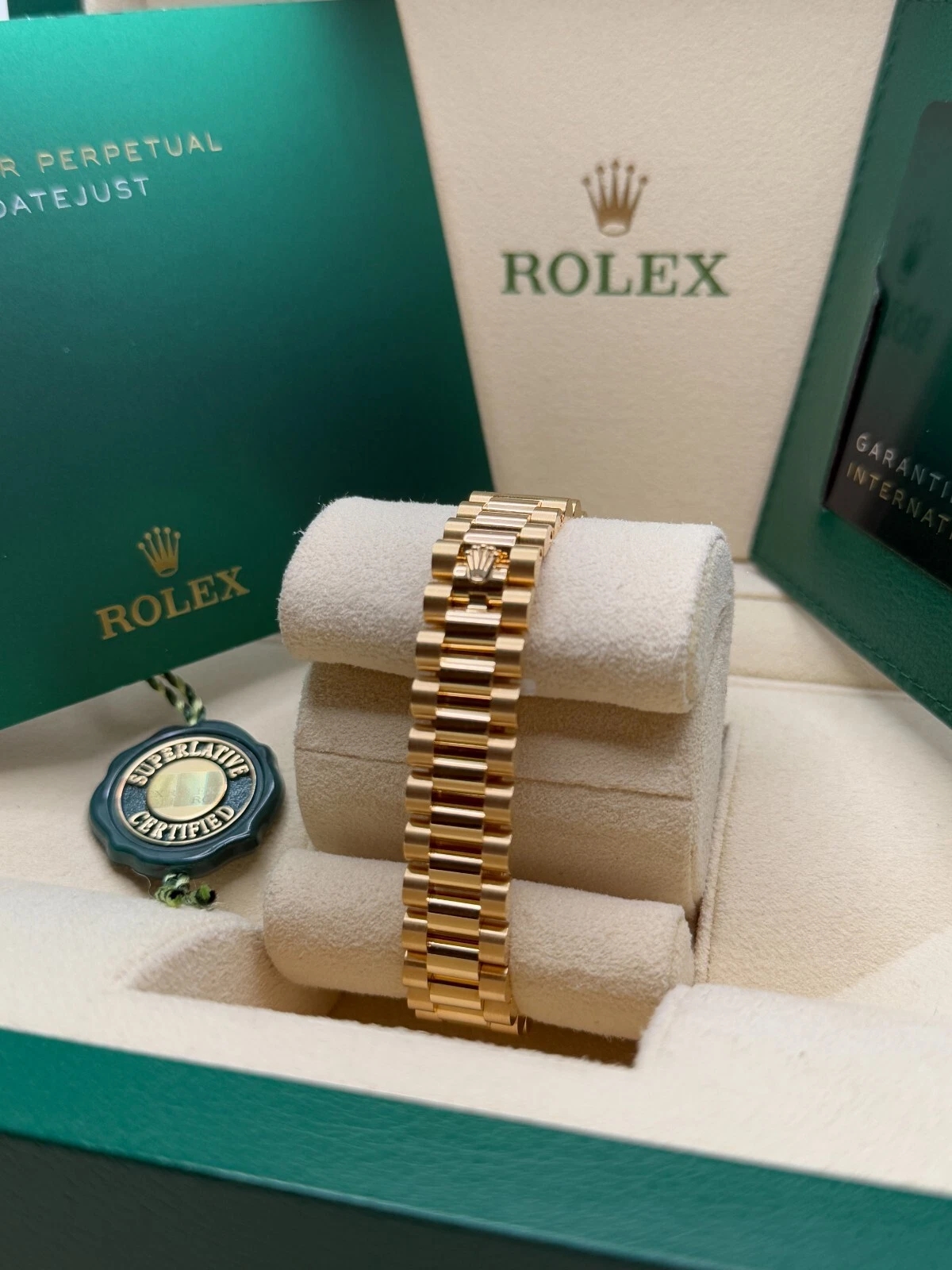 Rolex Lady-Datejust 28mm 279138RBR White Mother-of-Pearl Dial President Bracelet Watch - Image 6