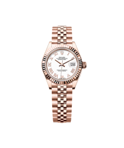 Rolex Lady-Datejust 28mm 279175 White Roman Dial President Rose Gold