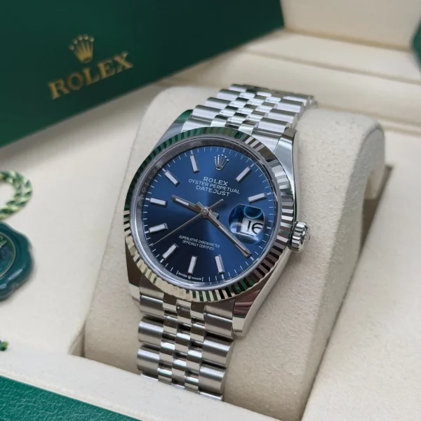 Rolex  Datejust 36mm 126234 Blue Index Dial 36mm Oyster Stainless Steel