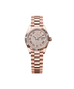 Alternative view of Rolex Lady-Datejust 28mm 279175 Diamond-Paved Dial Jubilee Everose Gold