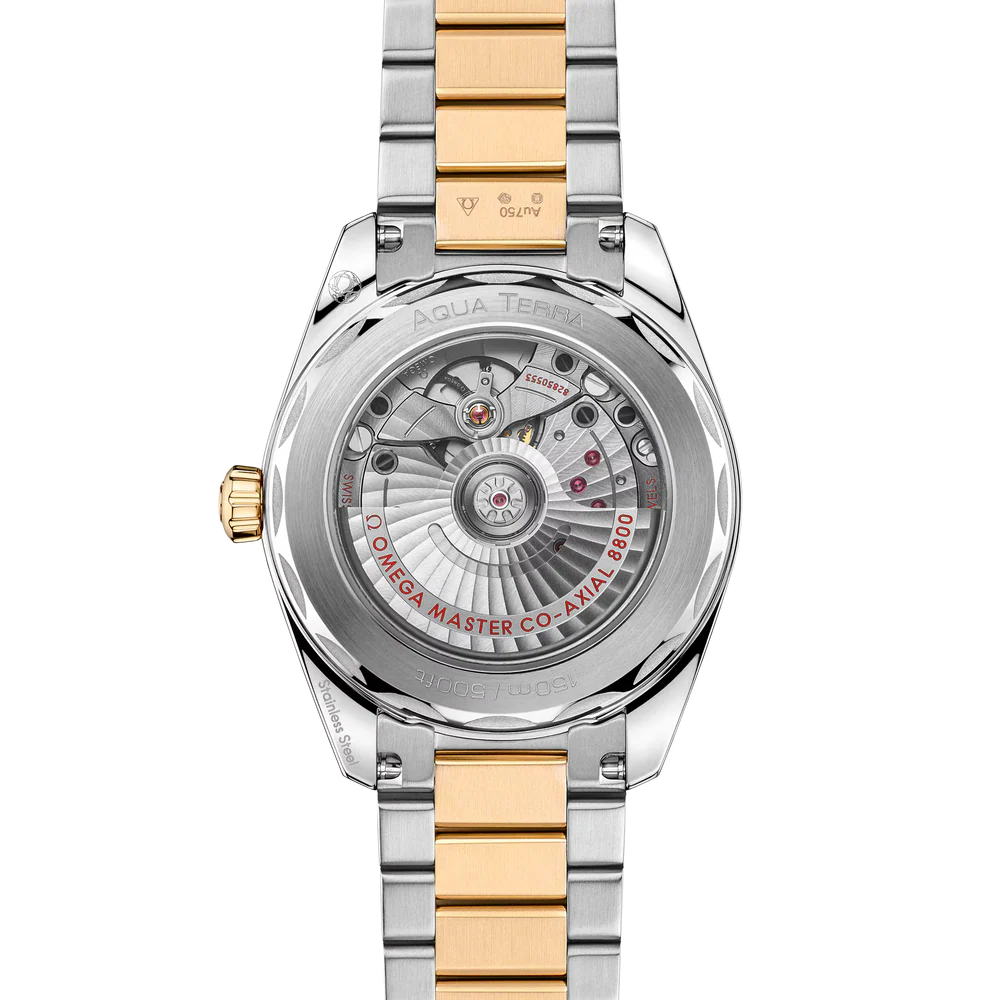 OMEGA Seamaster Aqua Terra 41 mm Red Dial Stainless Steel and Sedna™ 18k Yellow Gold Bracelet 220.20.38.20.10.002 - Image 2