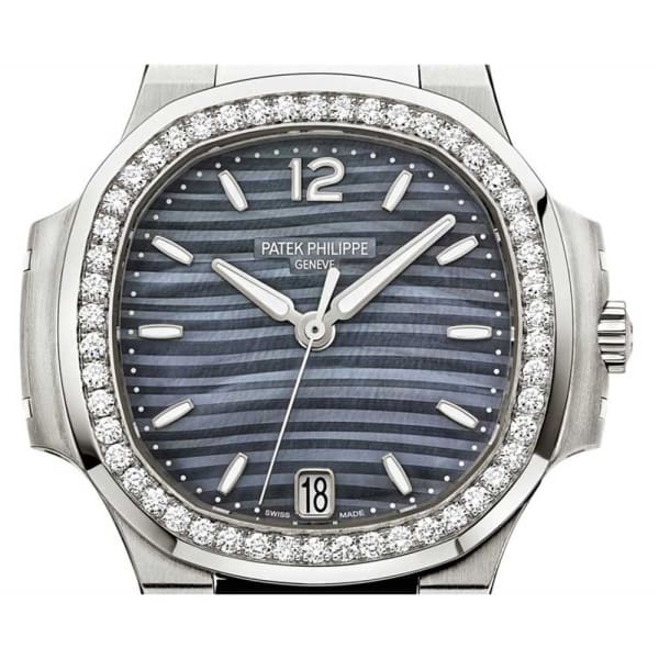 Patek Philippe Nautilus Blue Tinted Mother Of Pearl Dial Automatic Ladies Diamond Watch 7018/1A-010 - Image 5