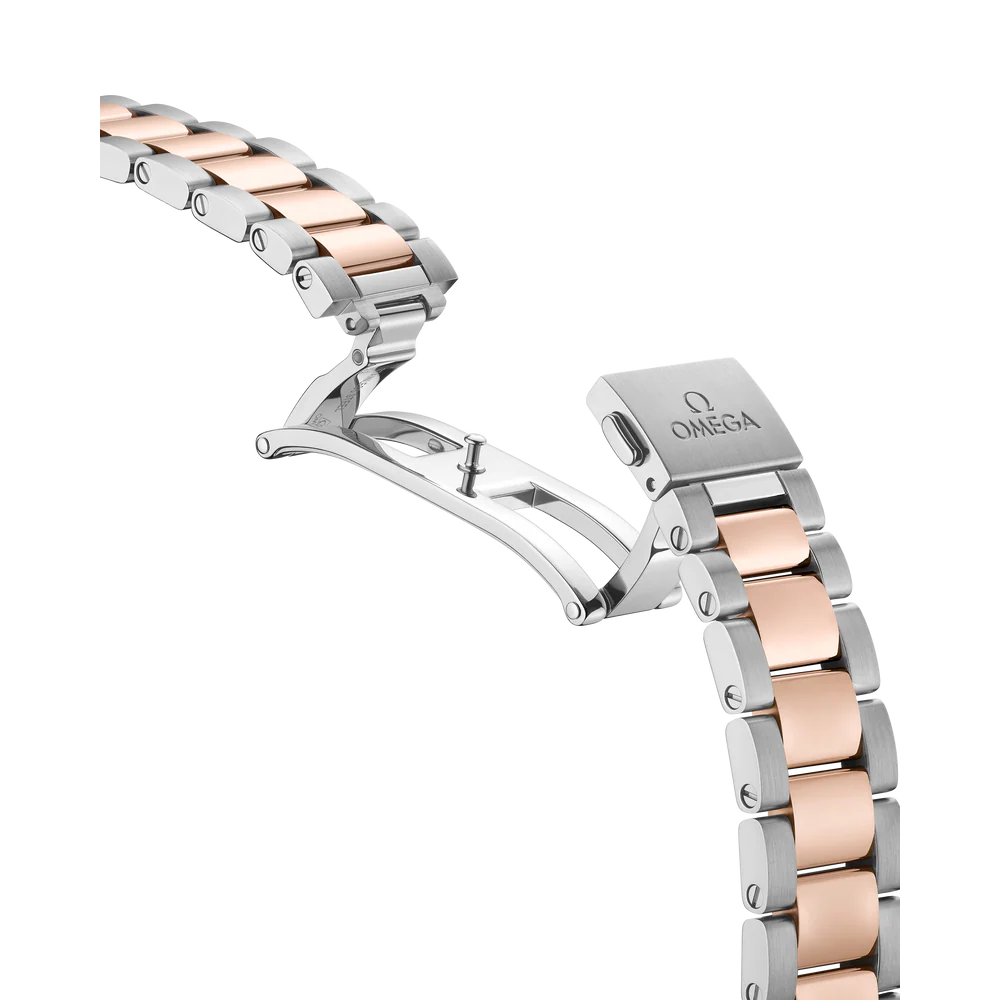 Omega Seamaster Aqua Terra 150M 34 mm White Dial with Diamonds Stainless Steel and Sedna™ 18k Rose Gold Bracelet 220.25.34.20.55.001 - Image 3