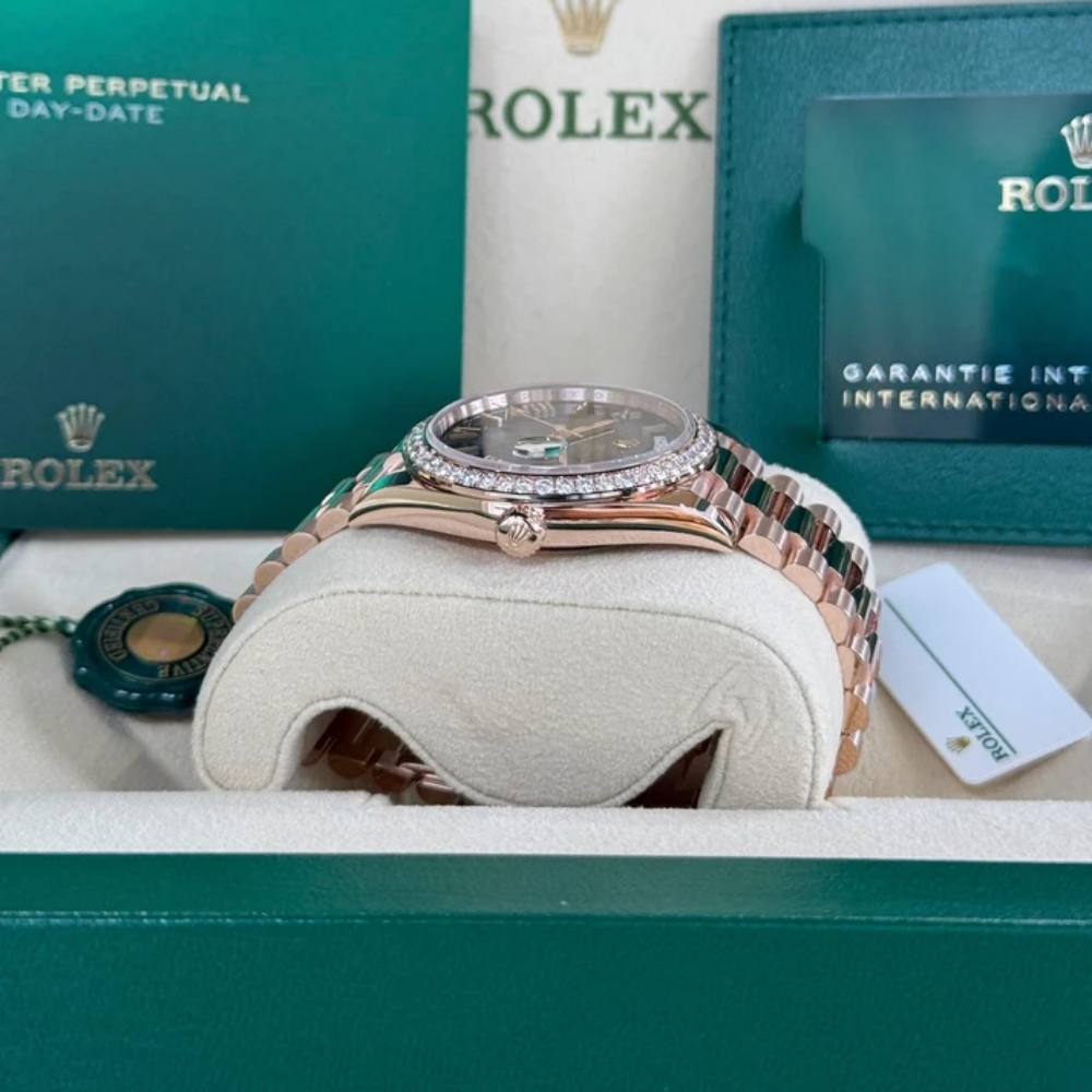 Rolex Day-Date 40mm Slate Ombré Dial and Diamond Bezel 228345rbr-0025 - Image 5