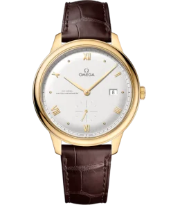 Omega De Ville Prestige 41 mm Silver Dial 18k Yellow Gold Strap 434.53.41.20.02.001