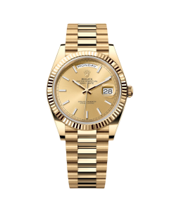 Rolex Day-Date "President" 40mm Yellow Gold Champagne Index Dial - 228238