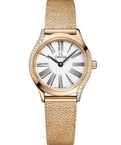Omega De Ville Mini Trésor 26mm White Dial with Diamonds Moonshine™ 18k Rose Gold Bracelet 428.55.26.60.04.001