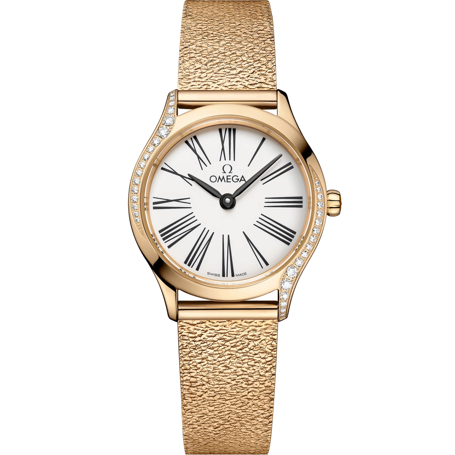 Omega De Ville Mini Trésor 26mm White Dial with Diamonds Moonshine™ 18k Rose Gold Bracelet 428.55.26.60.04.001