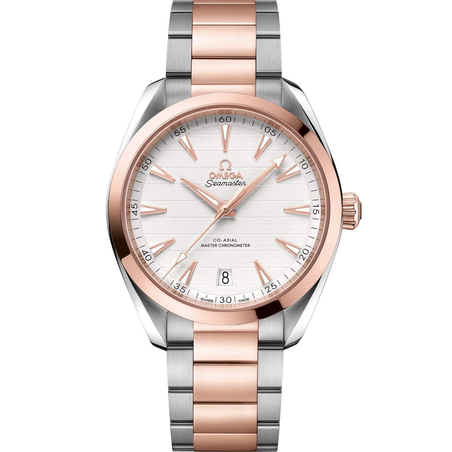 OMEGA Seamaster Aqua Terra 41 mm Silver Dial Stainless Steel and Sedna™ 18k Rose Gold Bracelet 220.20.41.21.02.001