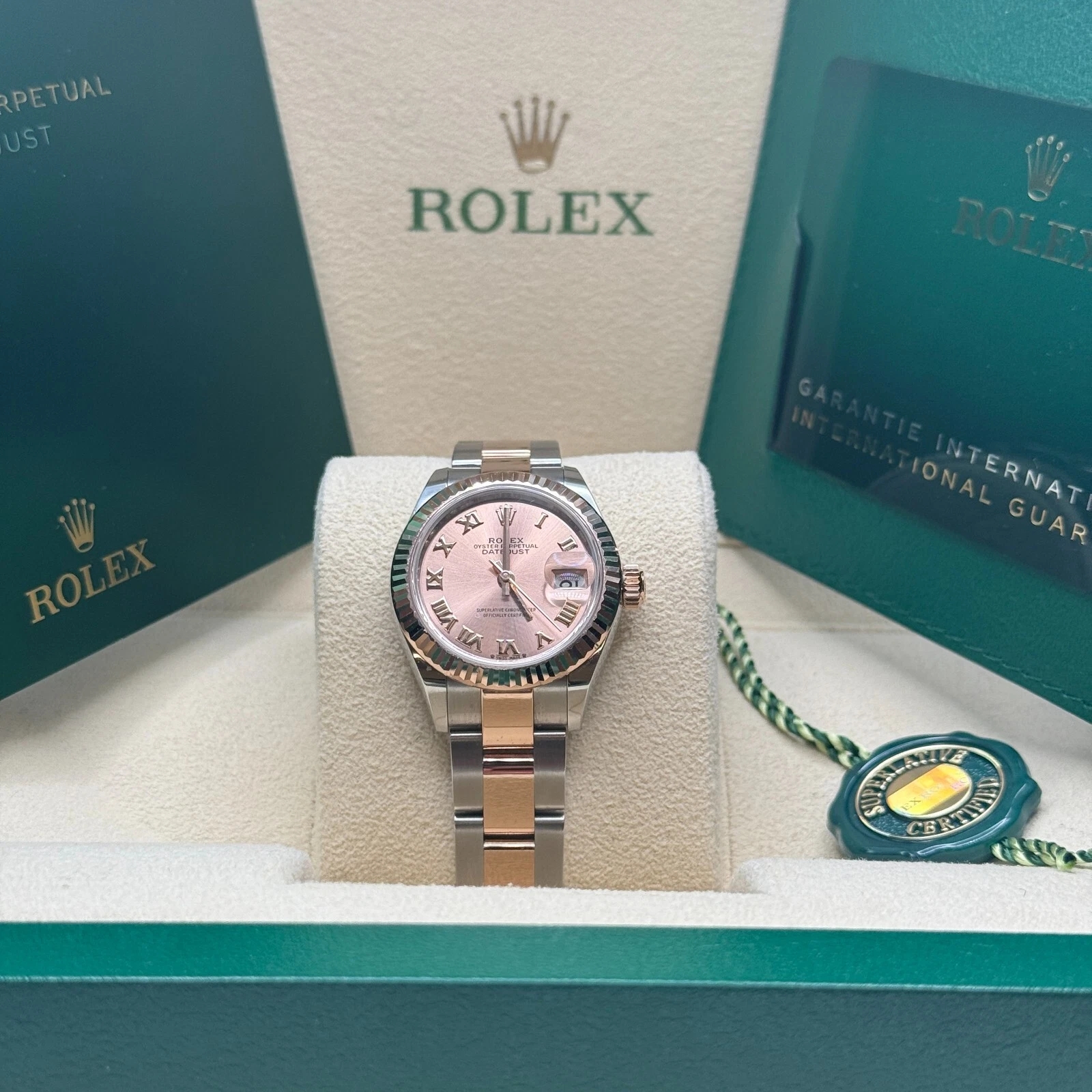 Rolex Lady-Datejust 28mm 279171 Pink Roman Oyster Stainless Steel and Rose Gold - Image 3
