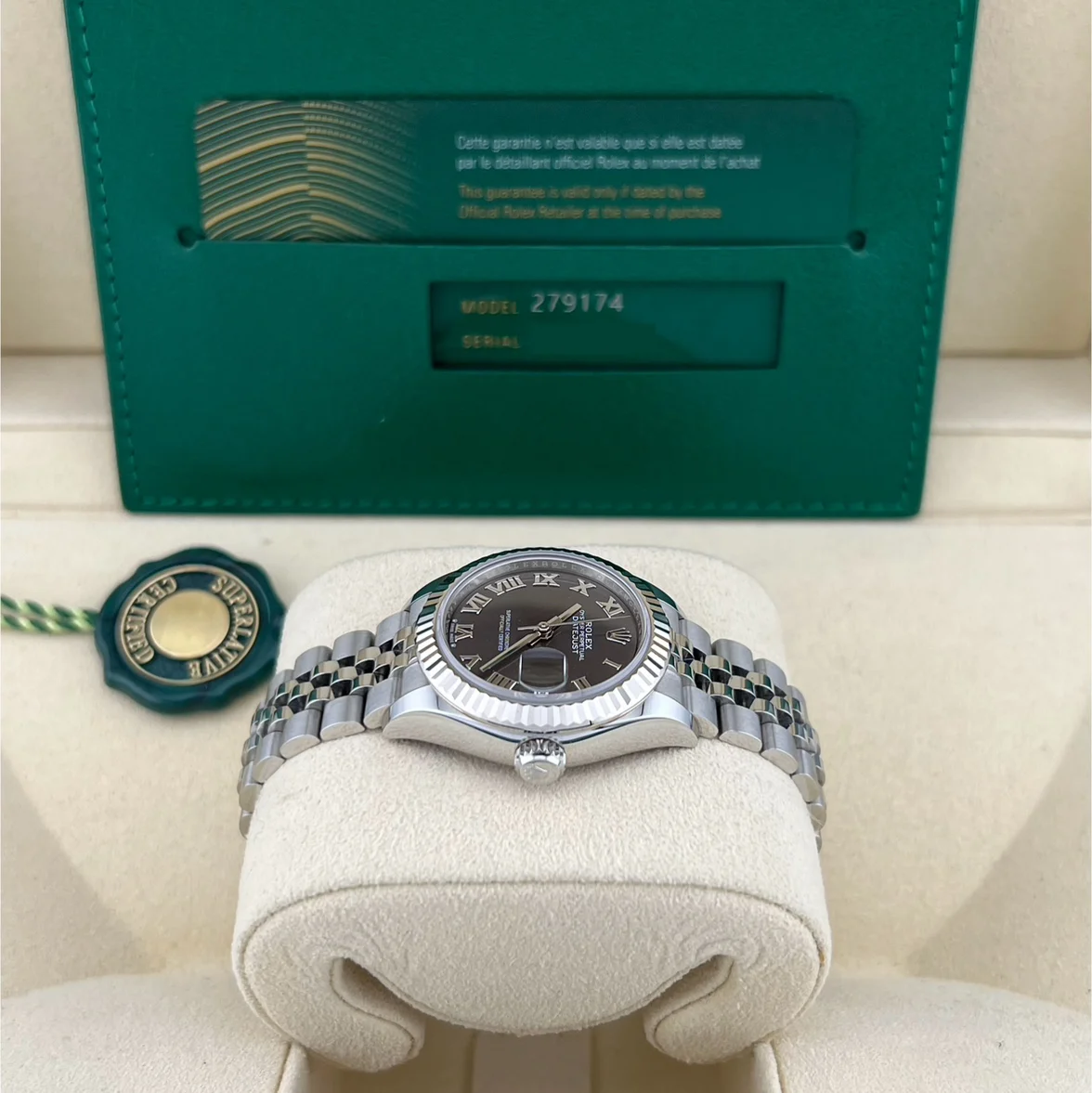 Rolex Lady-Datejust 28mm 279174 Dark Grey Roman Dial Oyster Bracelet - Image 7