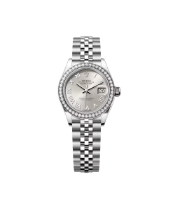 Alternative view of Rolex Lady-Datejust 28mm 279384RBR Silver Dial Oyster Bracelet
