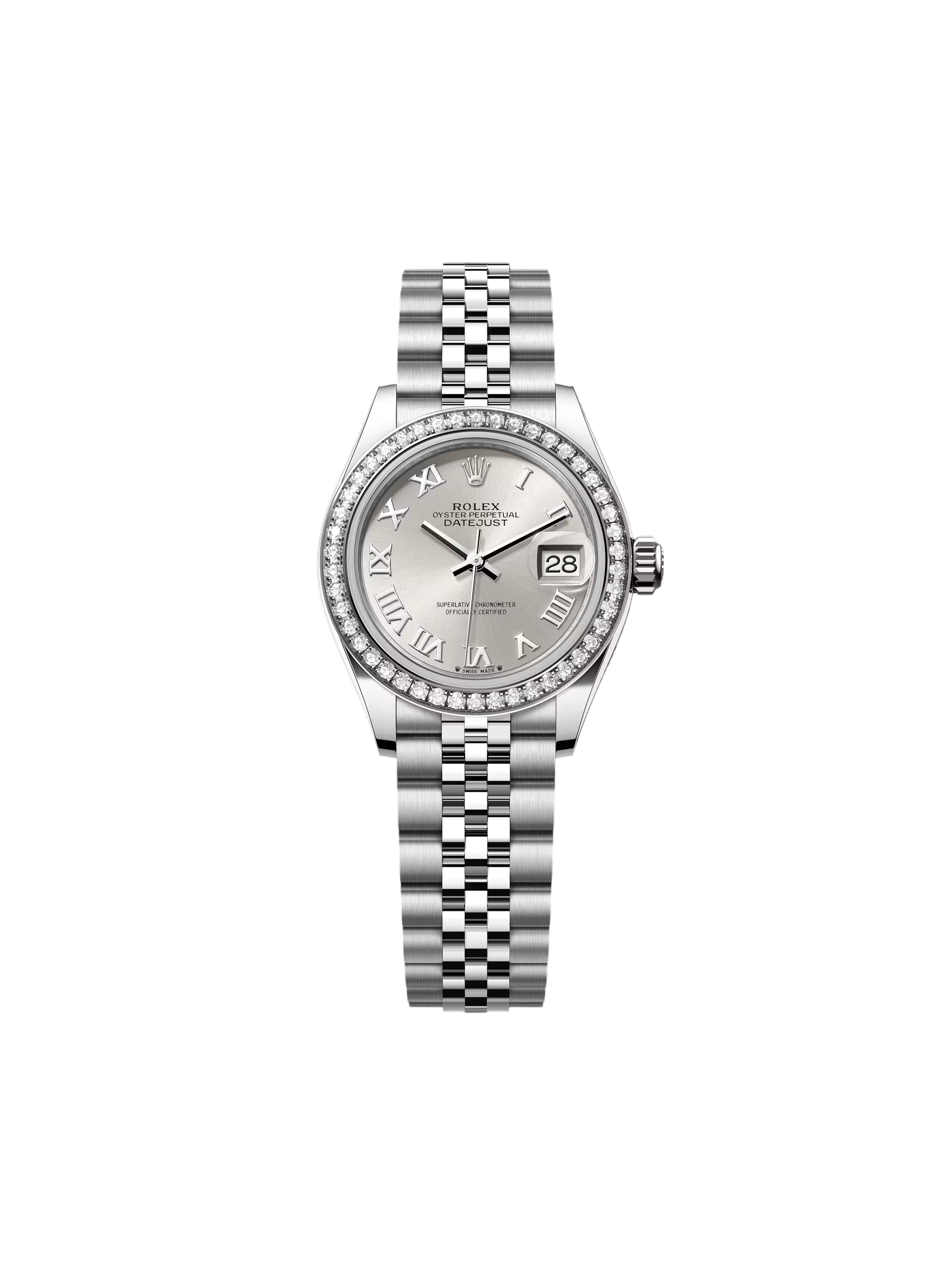 Rolex Lady-Datejust 28mm 279384RBR Silver Dial Oyster Bracelet - Image 2