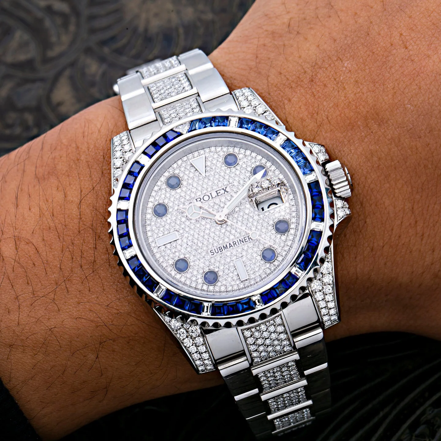 Rolex Submariner Date 116610 40MM Silver Diamond Dial With Stainless Steel Bracelet - Image 6