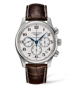 Longines Men's L2.693.4.78.3 Master Chronograph Brown Leather Watch