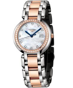 Longines Women's L81125896 PrimaLuna 18kt Rose Gold Diamond Two-Tone Stainless Steel Watch
