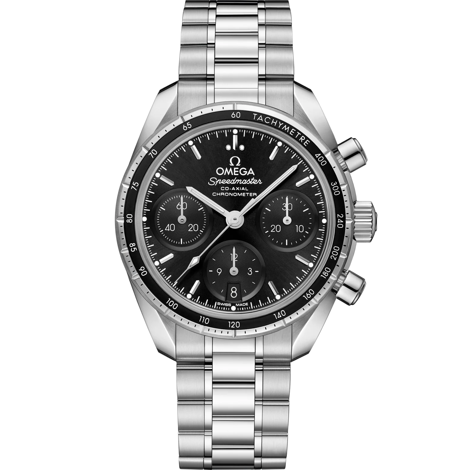 Omega Speedmaster 38 Black Dial 38mm Stainless Steel Bracelet 324.30.38.50.01.001