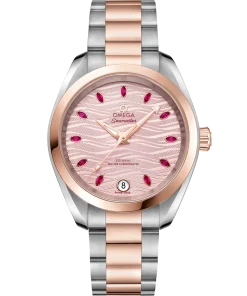 Omega Seamaster Aqua Terra 150M 34 mm Pink Dial Stainless Steel and Sedna™ 18k Rose Gold Bracelet 220.20.34.20.60.001