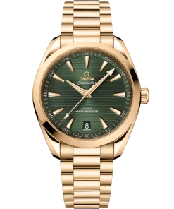 OMEGA Seamaster Aqua Terra 41 mm Green Dial Stainless Steel and Sedna™ 18k Yellow Gold Strap 220.50.41.21.10.001