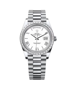 Rolex Day-Date 40mm 228396TBR-0018 White Roman Dial