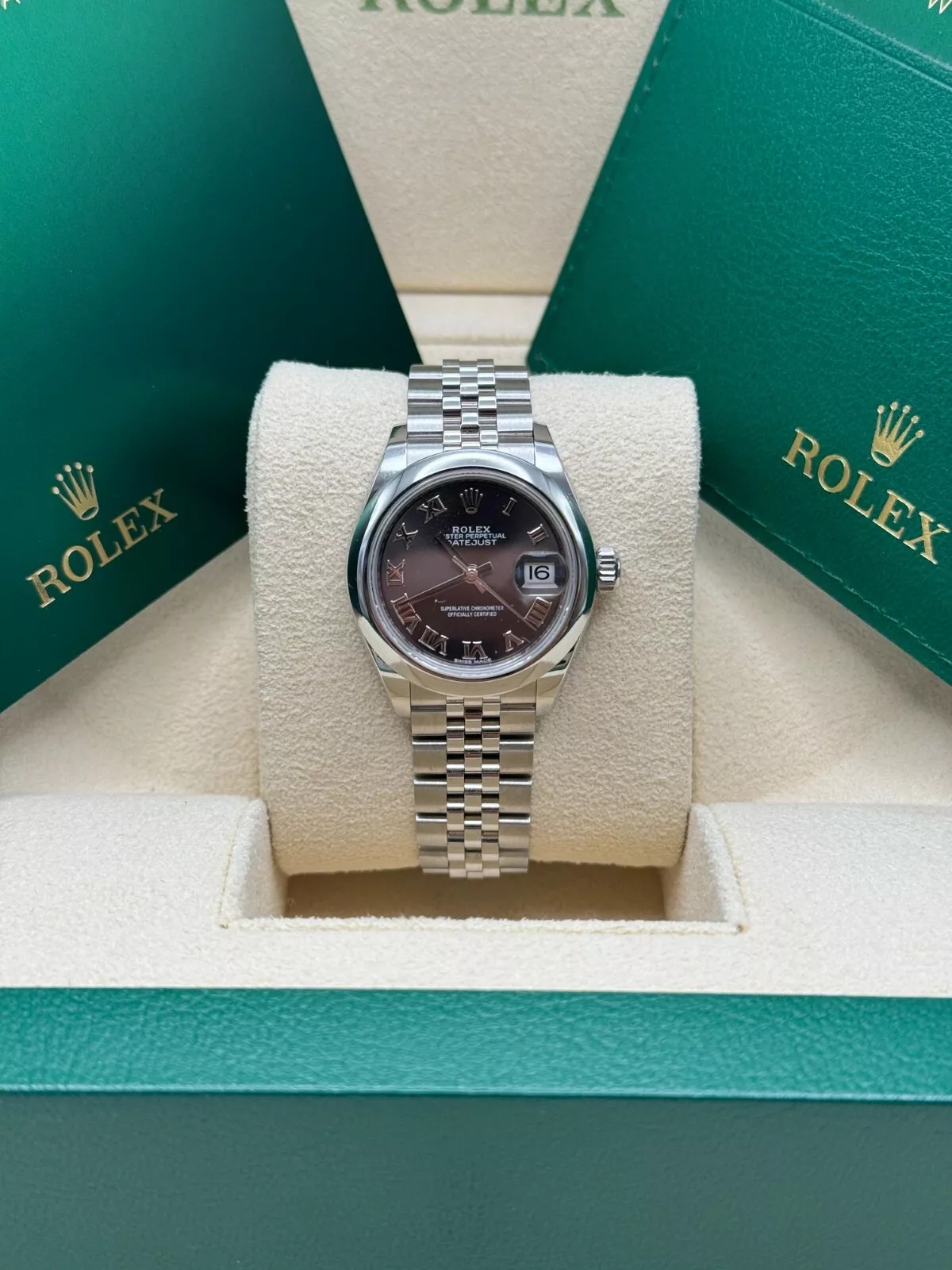 Rolex Lady-Datejust 28mm m279160 Oyster Perpetual Dark Grey Dial Oyster Bracelet - Image 9