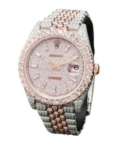 Rolex Datejust 41mm - Everose Full Honeycomb Baguette 126331