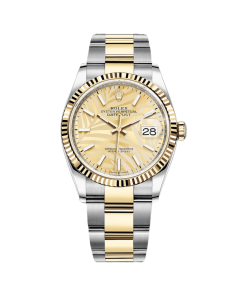 Alternative view of Rolex  Datejust 36mm 126233 Golden Palm Motif Dial Jubilee Bracelet Watch
