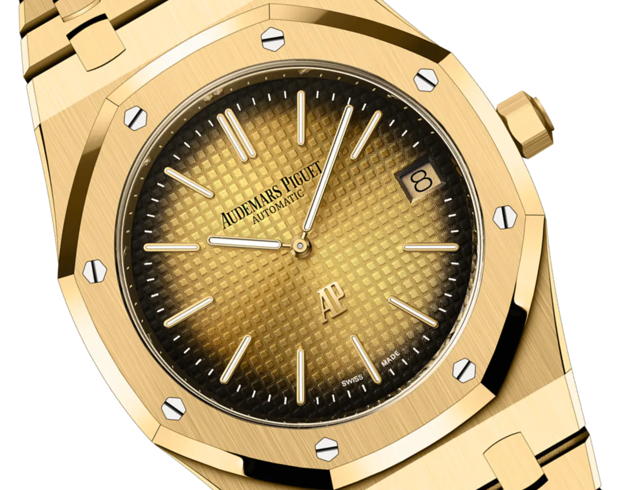 Audemars Piguet Royal Oak JumboSmoked Yellow Gold-Toned Dial 39mm - Image 3