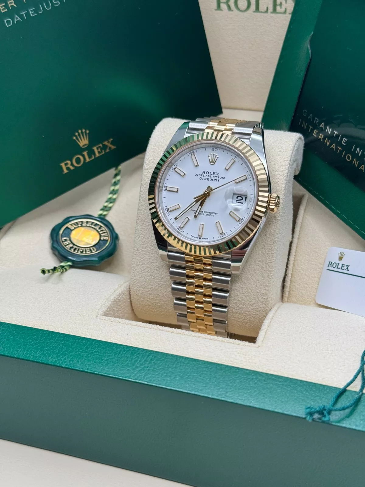 Rolex Datejust 41mm 126333 White Index Oyster Steel and Yellow Gold Mens Watch - Image 5