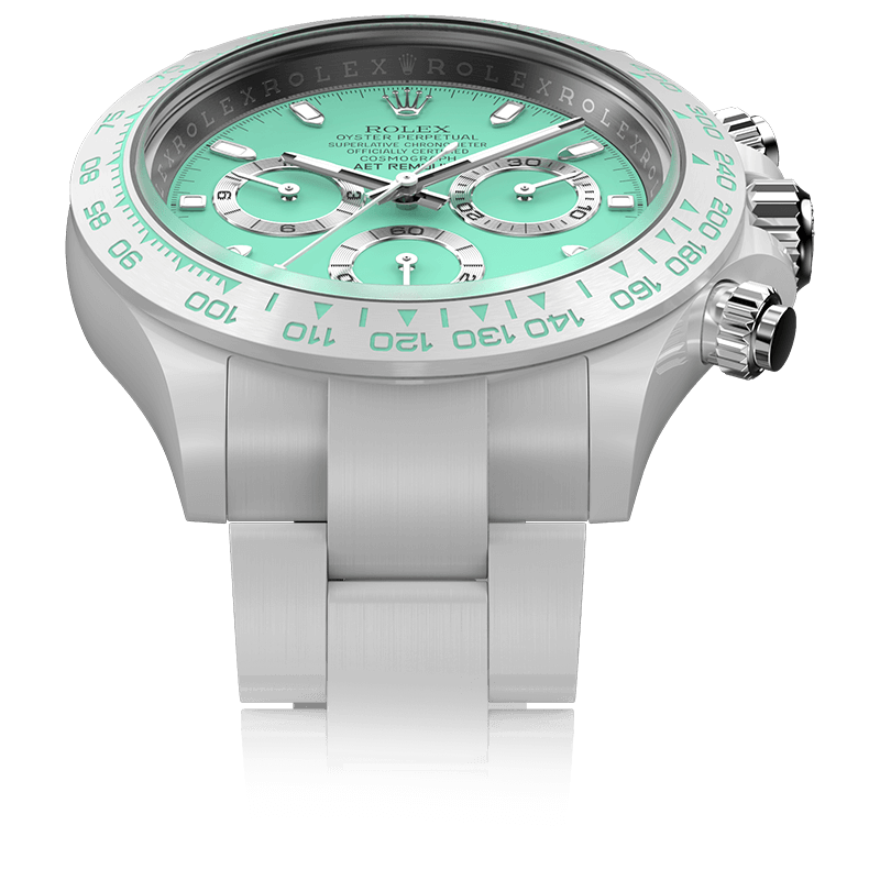 This product is out of stock. If you need to purchase it, please contact us to customize it.Rolex Daytona BISCAY GREEN WHITE CERAMIC - Image 4