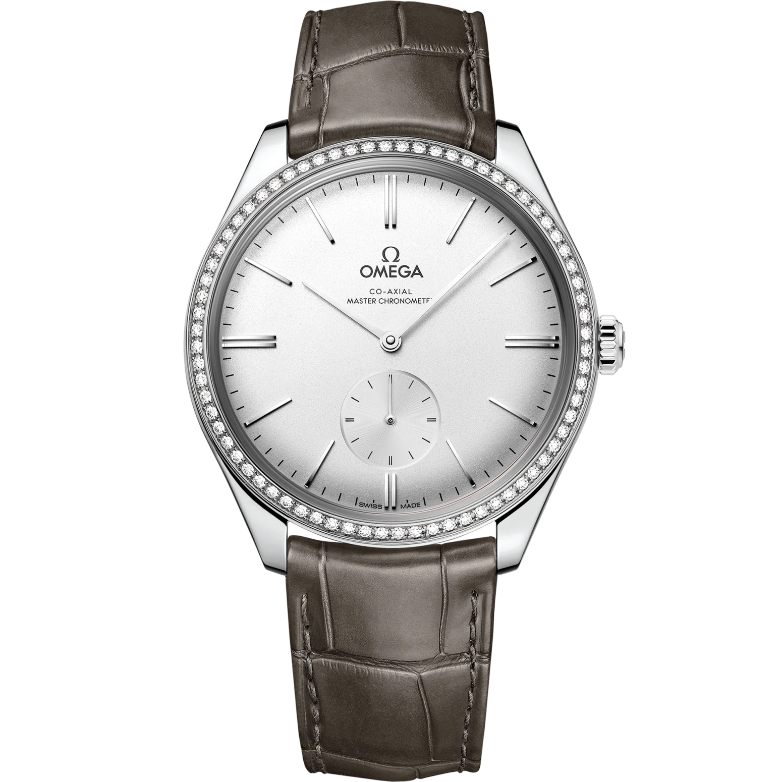 Omega De Ville Trésor 40mm Silver Dial with Diamonds Stainless Steel Strap 435.18.40.21.02.002