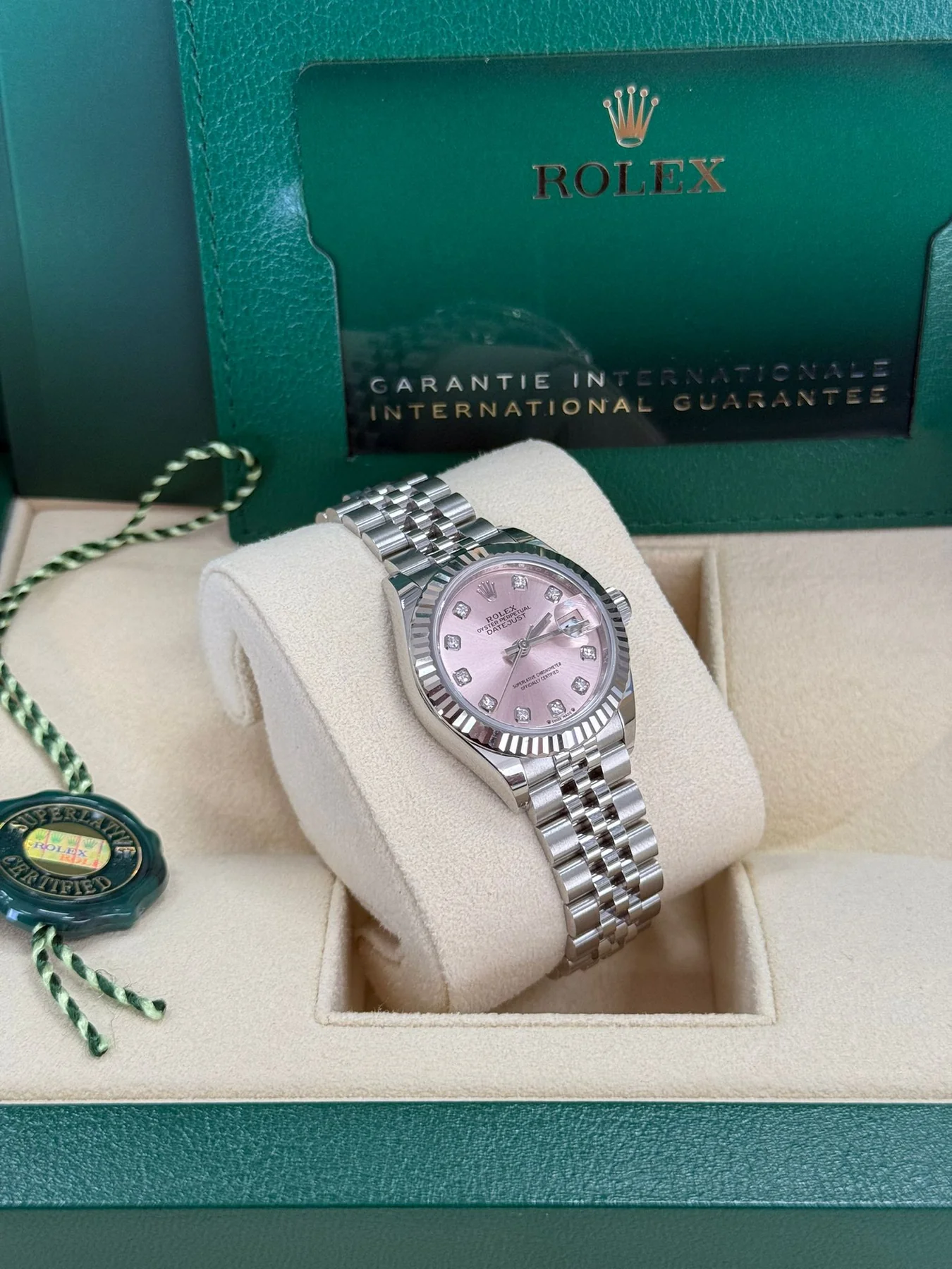 Rolex Lady-Datejust 28mm 279174 Pink Diamond Dial Oyster Bracelet - Image 4