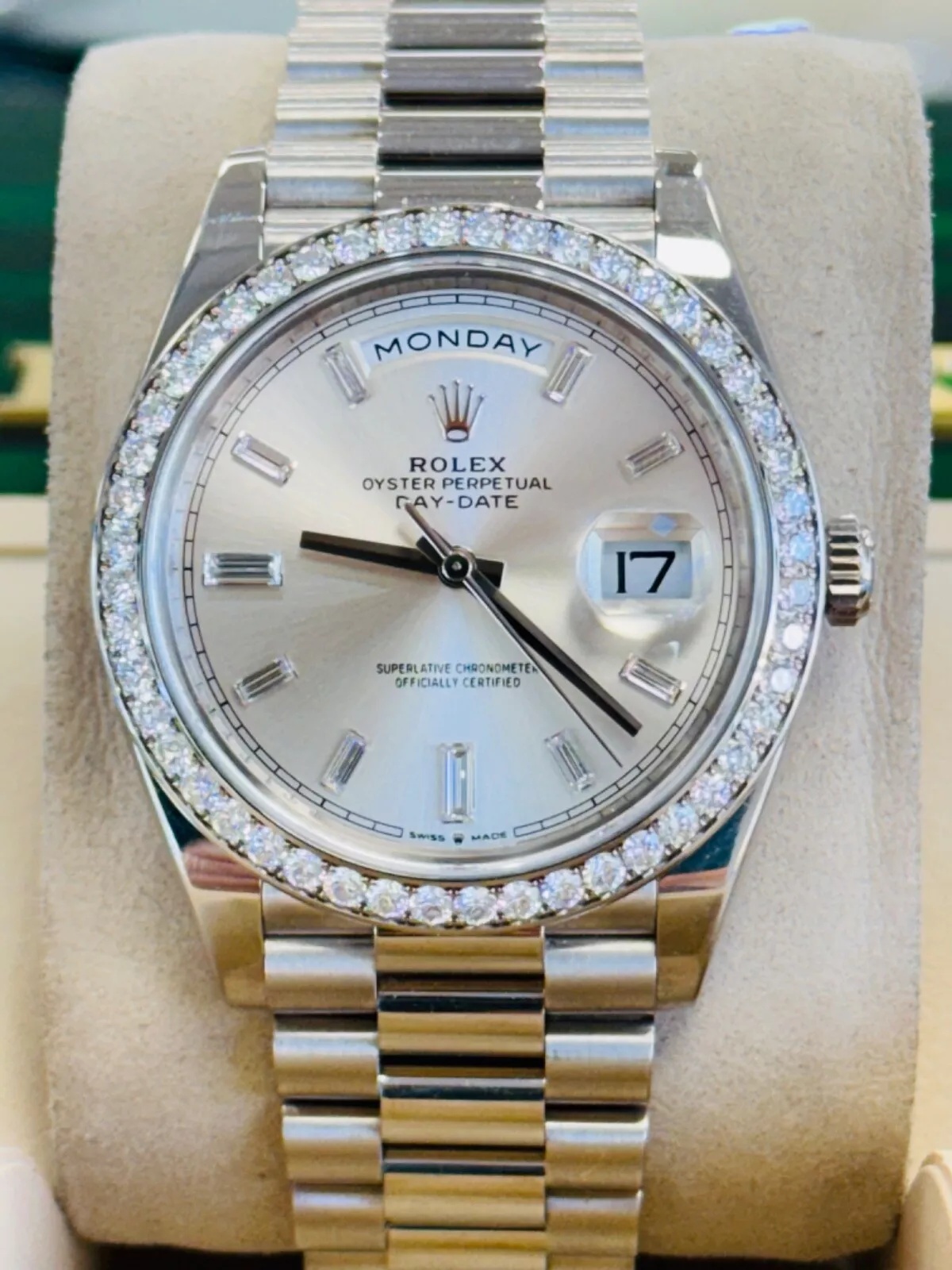 Rolex Day-Date 40mm 228349RBR-0001 Silver Dial President Bracelet - Image 2