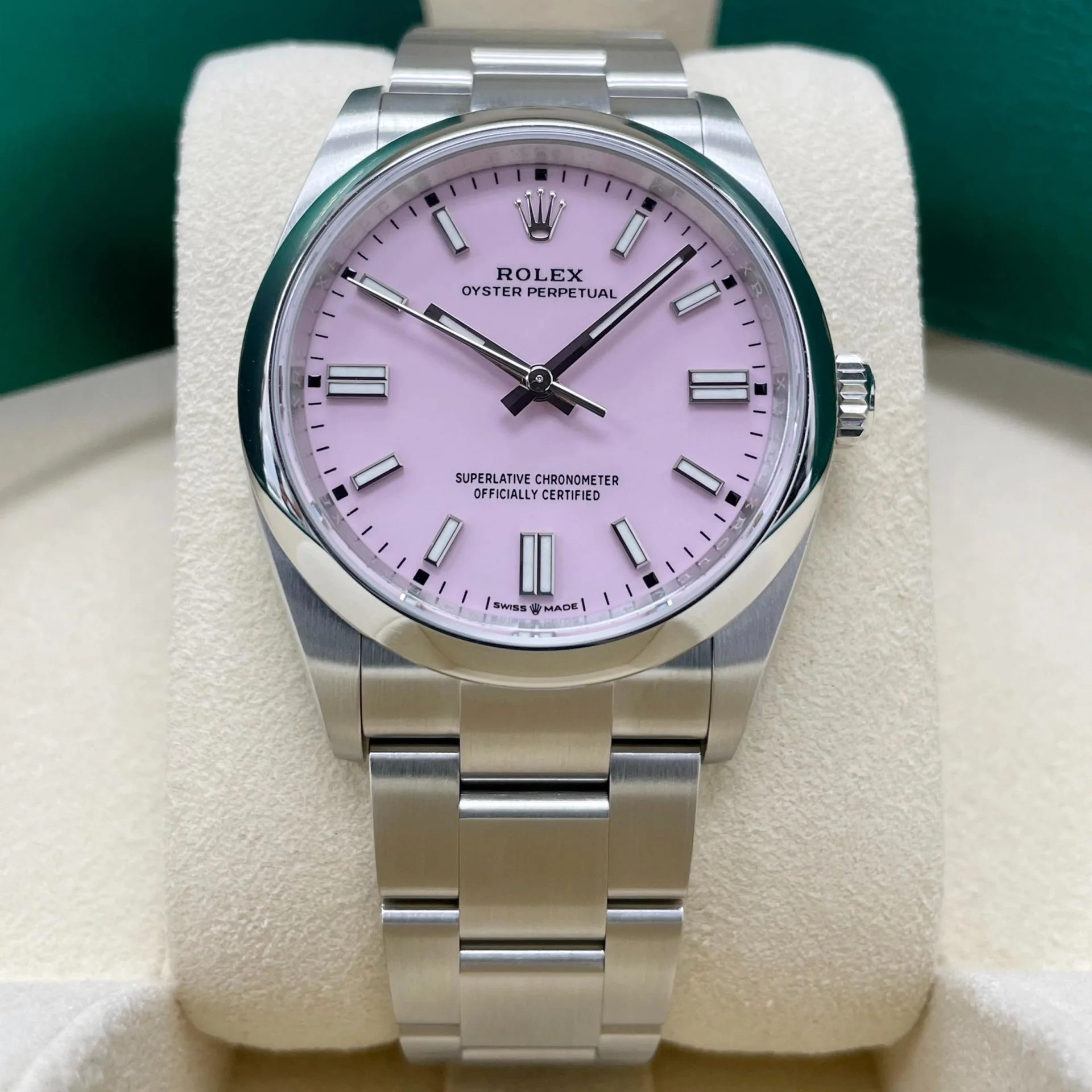 Rolex Oyster Perpetual 36mm 126000-0008 Candy Pink Dial Oyster Stainless Steel - Image 3