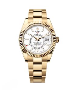 Rolex  Sky-Dweller 42mm 336938-0003 Yellow Gold White Dial