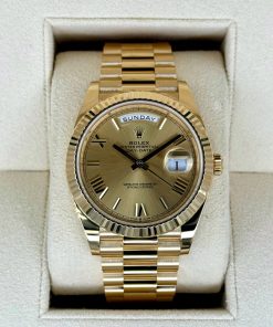 Alternative view of Rolex Day-Date "President" 40mm Yellow Gold Champagne Roman Numeral Dial - 228238