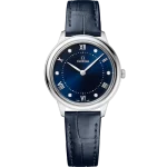 Omega De Ville Prestige 30 mm Blue Dial with Diamonds Stainless Steel Strap 434.13.30.60.53.001