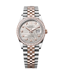 Rolex  Datejust 36mm 126281 Silver Palm Motif Diamond Dial Oyster Bracelet