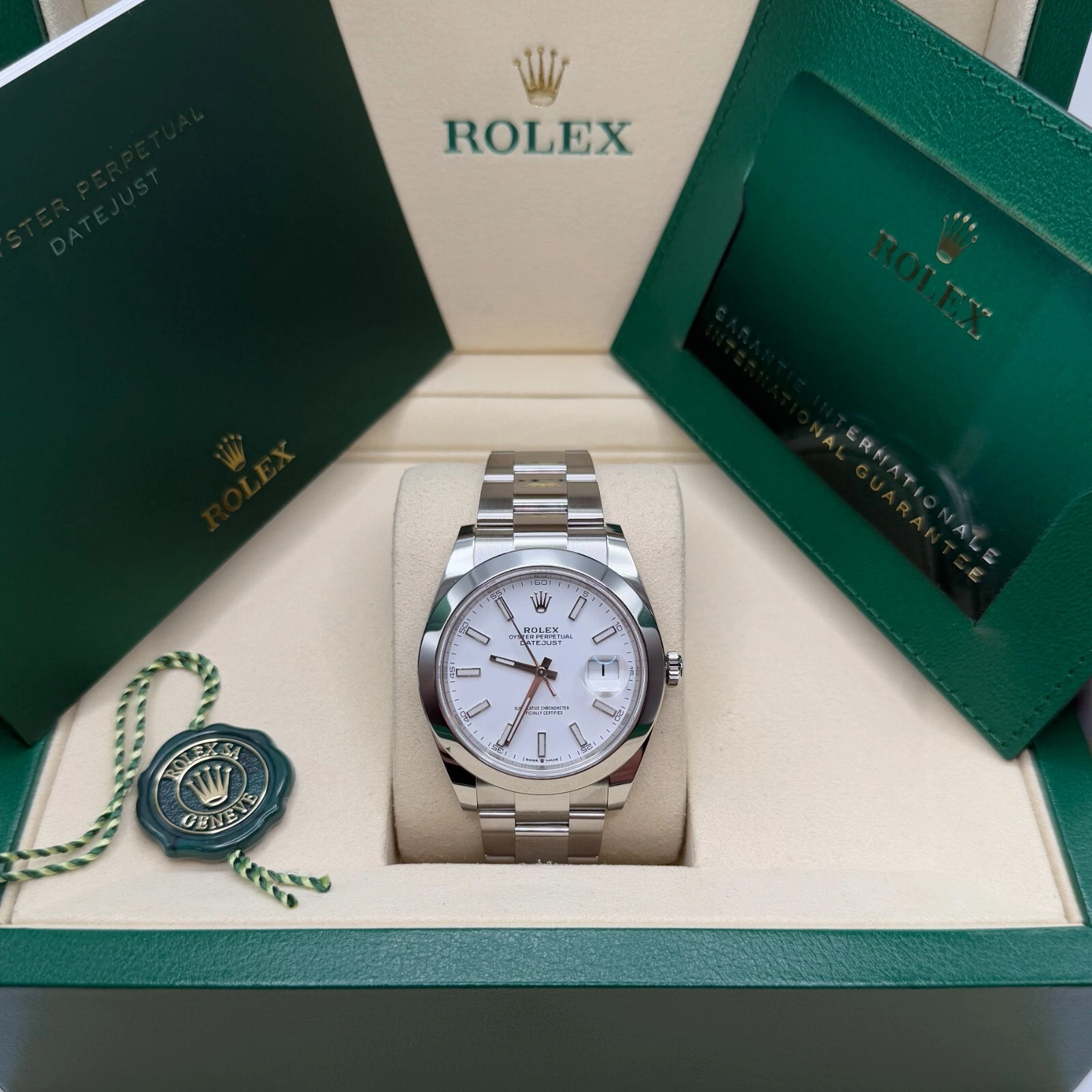 Rolex Datejust 41mm 126300 White Index Oyster Stainless Steel Watch - Image 3