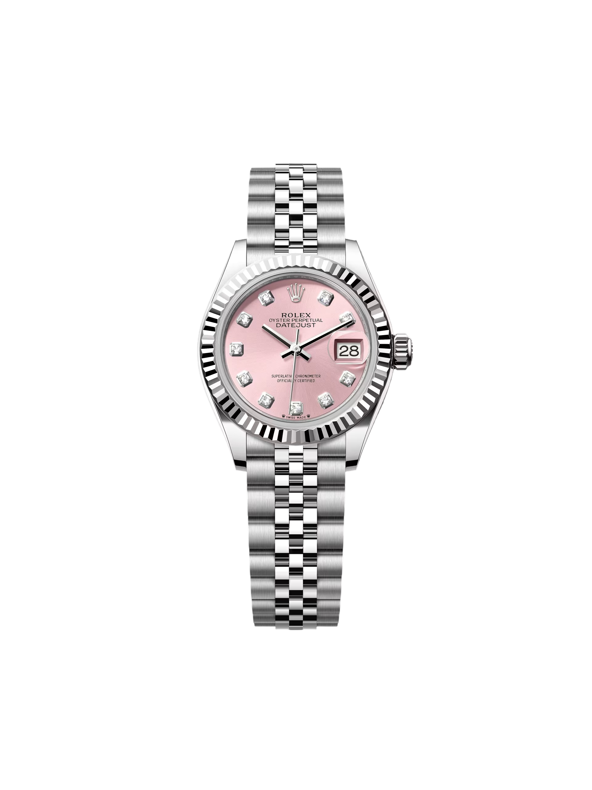 Rolex Lady-Datejust 28mm 279174 Pink Diamond Dial Oyster Bracelet