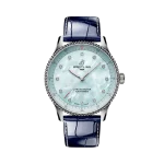 Breitling Navitimer 32mm Ladies Watch Blue Mother Of Pearl Alligator A77320171C1P1
