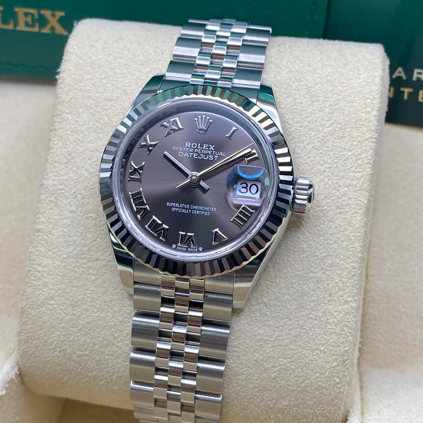 Rolex Lady-Datejust 28mm 279174 Dark Grey Roman Dial Oyster Bracelet - Image 5