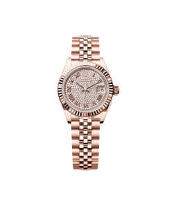 Rolex Lady-Datejust 28mm 279175 Diamond-Paved Dial Jubilee Everose Gold