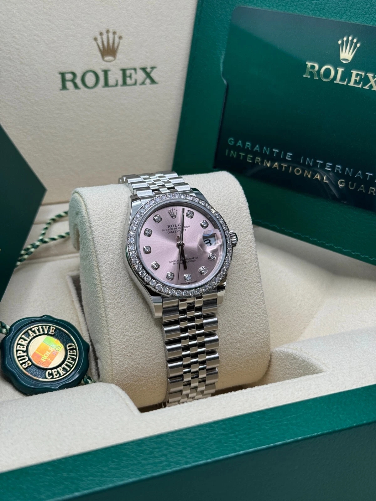Rolex Lady-Datejust 28mm 279384RBR Pink Dial Oyster Bracelet - Image 4
