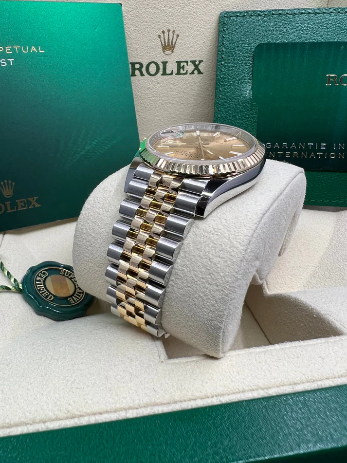 Rolex Datejust 36mm 126233 Champagne Dial Jubilee Bracelet Watch - Image 6