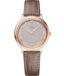 Omega De Ville Prestige 30 mm Silver Dial with Diamonds Stainless Steel and Sedna™ 18k Rose Gold Strap 434.23.30.60.52.001