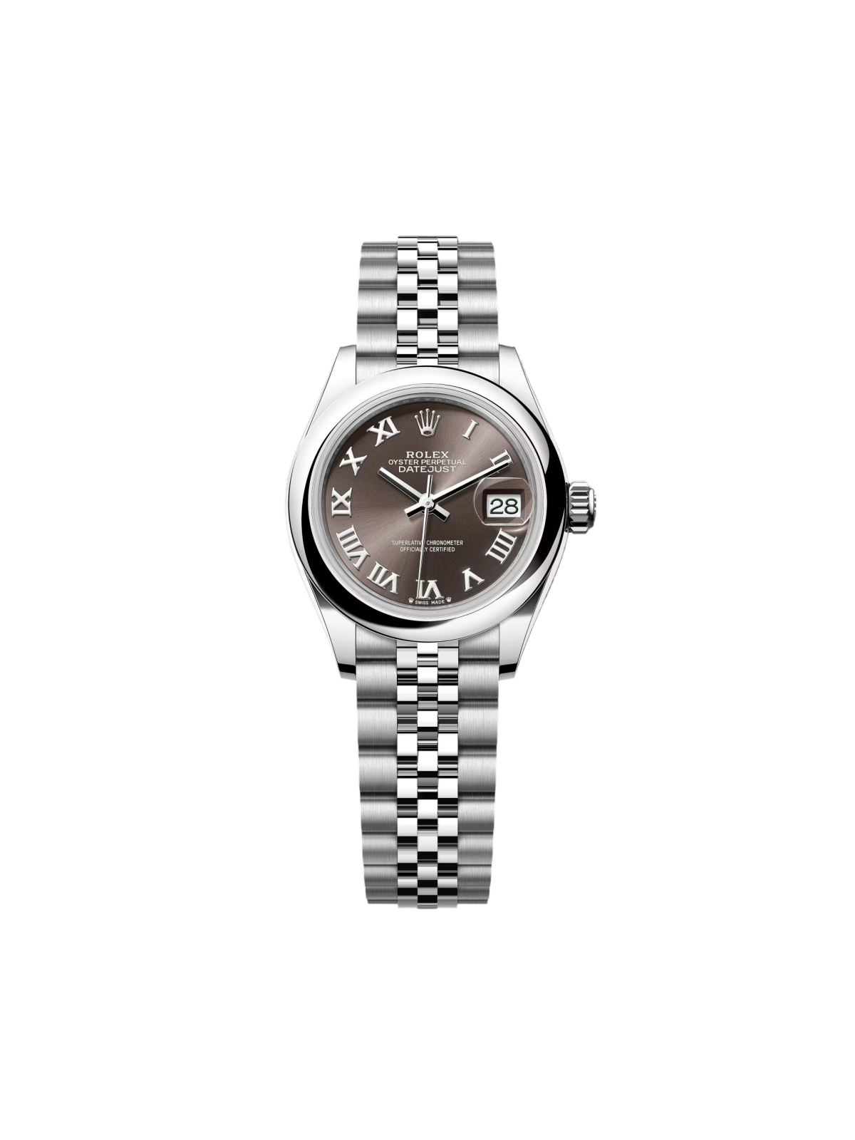 Rolex Lady-Datejust 28mm m279160 Oyster Perpetual Dark Grey Dial Oyster Bracelet - Image 2