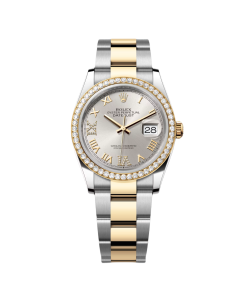 Alternative view of Rolex  Datejust 36mm 126283 Silver Dial Diamond Bezel Jubilee Bracelet Watch